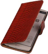 Wicked Narwal | Snake bookstyle / book case/ wallet case Hoes voor LG V10 Rood