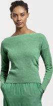 Loop.a life Duurzame Trui Classy Boatneck Sweater Dames - Bright Green - Maat XL