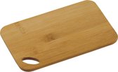 Bamboe houten snijplank 14 x 22 cm - Keukenbenodigdheden - Kookbenodigdheden - Snijplanken van hout - Snijplankjes/snijplankje