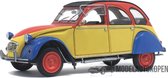 Citroën 2CV6 (Rood/Geel/Blauw) 1/18 Solido - Modelauto - Schaalmodel - Model auto - Schaal model - Miniatuurauto - Miniatuur autos