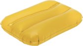1x Opblaasbare kussentjes geel 28 x 19 cm - Reiskussens - Opblaasbare kussens voor onderweg/strand/zwembad