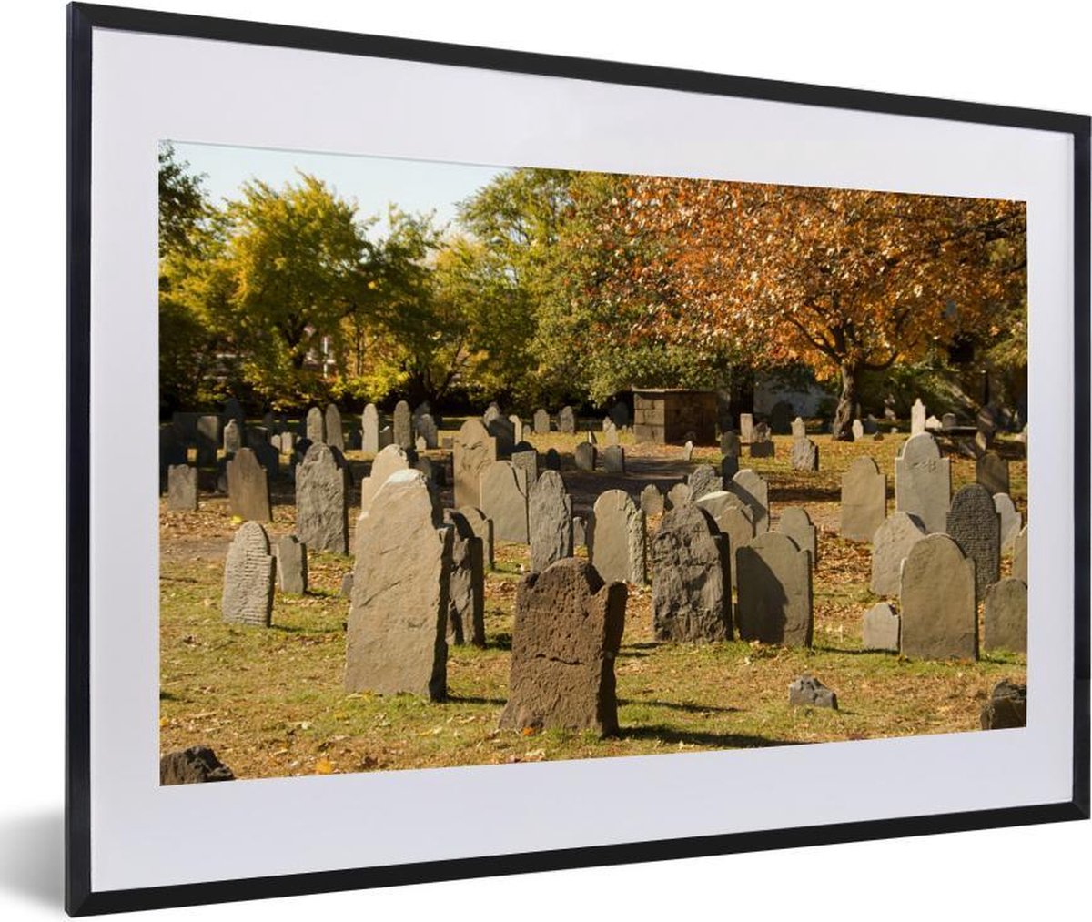 Foto in lijst - Salem begraafplaats fotolijst zwart met witte passe partout  40x60... | bol.com