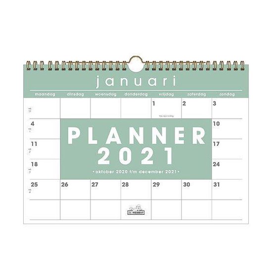 Hobbit Maandplanner Kalender Basic D1 2021 - 30x21cm | bol