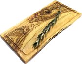 Zethome | Olijfhouten Houten Rechthoekige Steakplank Medium | 39x17x2 cm