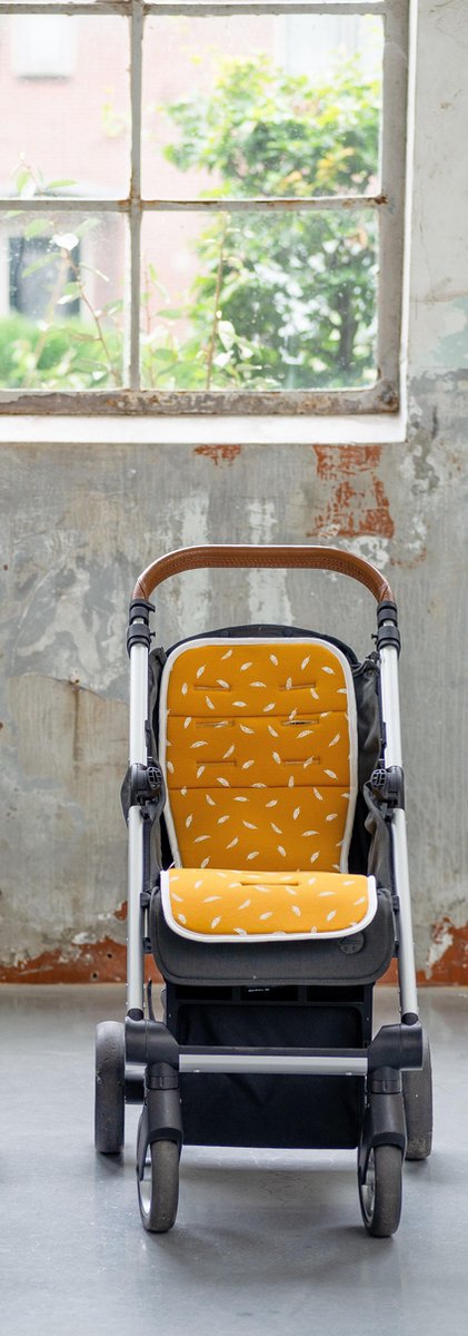 Wallabiezzz Inlegkussen Buggy - Perfect voor Warme Dagen - Ademt en Absorbeert - Geel van Wallabiezzz — afbeelding 2