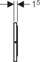 Geberit Sigma10 bedieningplaat met frontbediening voor urinoir 24.6x16.4cm rvs geborsteld