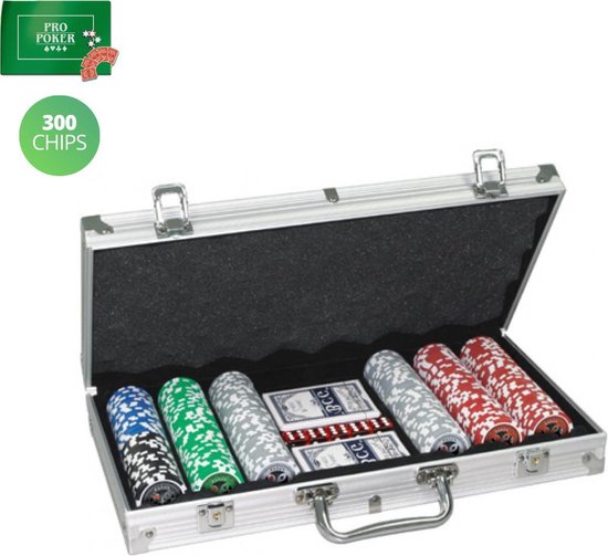 300 Chips Koffer en Pokerkleed - voor Volwassenen -... |
