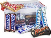 Chocolade Box met Mars chocolade repen - 50 stuks - Bounty, Milky Way, Mars, Snickers en Twix - 2520g