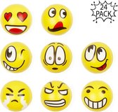 The Twiddlers 24 stuks Grappige emoji stressballen - Vermindert stress en angst - Klein fidget oefenspeelgoed - Ideaal speelgoed voor kinderen en volwassenen