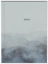 Natural textures agenda 2021 - 15 x 11 cm - lannoo - mineraal blauw