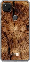 Google Pixel 4a Hoesje Transparant TPU Case - Tree Rings #ffffff