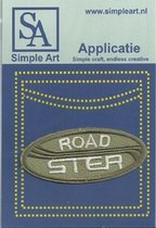 Opstrijk applicaties / Strijk Patch Set / Road ster /Formaat: 7,9 x 3,4 cm