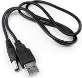 Ninzer Universele USB A naar 5V DC 5.5mm Power Plug Voedingskabel - 2 Meter