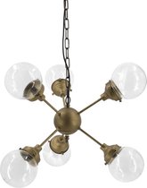 Hanglamp met 6 glazen bollen