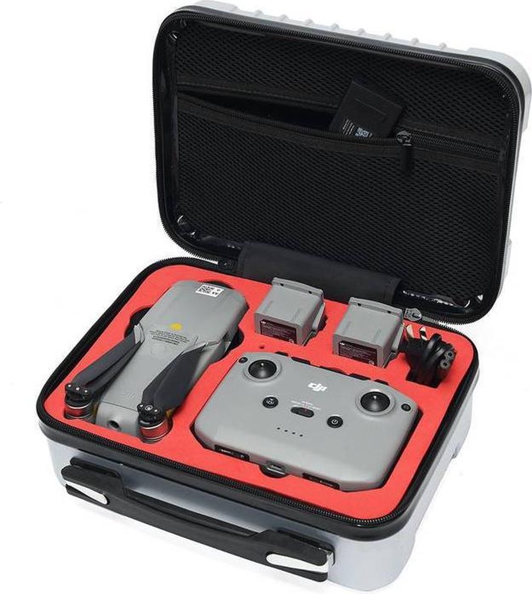 50CAL carrying case geschikt voor DJI Mavic Air 2 & DJI Air 2S - zilver