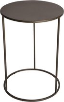 Industriële bijzettafel Zwart - Coffee table - Bijzettafel - Tafeltje - Sfeer - Industrieel - Landelijk - Landelijke bijzettafel - Rond - Metaal - Goud - 41 cm hoog