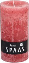 SPAAS - Rustieke geurloze cilinderkaars 68/130 mm, ± 60 uur - Rose Blush - Cilinderkaars