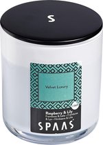 Spaas Geurkaars in glas met deksel - Velvet Luxury - Rasberry & Lily - 1 Stuk