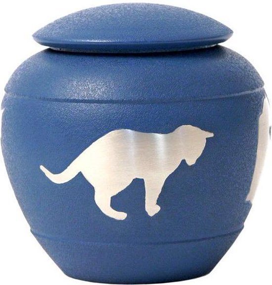 Silhouette Cats - Urn in koper - Country Blue Silhouette Cat
