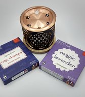 Aromafume cadeauset - flower of life brander met 2 geuren