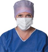 Mondkapje Evercare met oorlussen wit. Type IIR - 50stuks