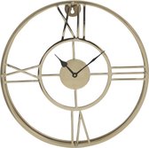 Gouden klok - Klok - Klok goud - Wandklok - Landelijk - Industrieel - Design - Sfeer - Muurklok - Goud - 40 cm