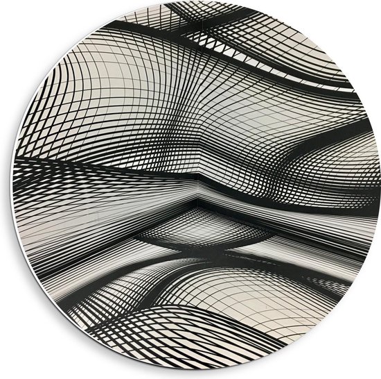 Forex Wandcirkel - Abstracte illusie  - 40x40cm Foto op Wandcirkel (met ophangsysteem)