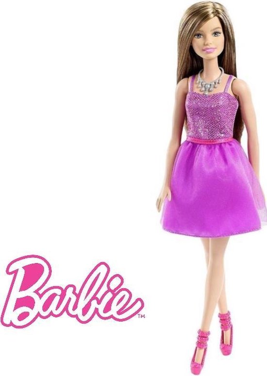 Geestig wijs van nu af aan Barbie - Pop - Paars - Jurk - Glitz Doll - 29 cm - Glitter Jurk - Van Mattel  | bol.com