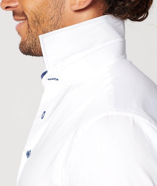 SKOT Fashion Sustainable Shirt Men Circular White Contrast - Wit - Taille S