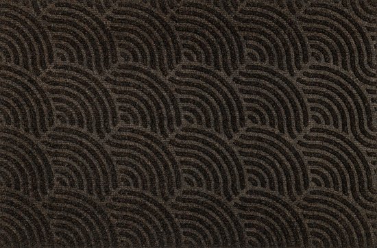 Kleen-Tex Dune Deurmat Waves - 60 x 90cm - Dark Brown