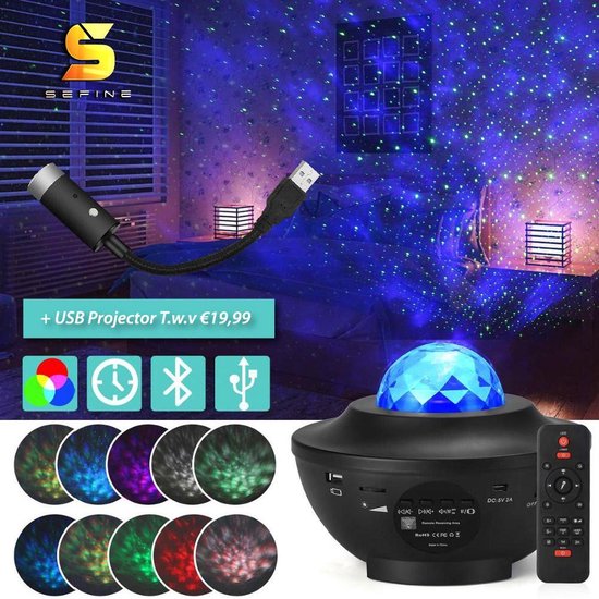 Sterren projector - Sterrenlamp - Galaxy projector - Night light projector  - Light... | bol.com