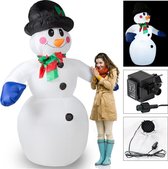 Deuba Opblaasbare sneeuwpop 240cm MET verlichting - Wit