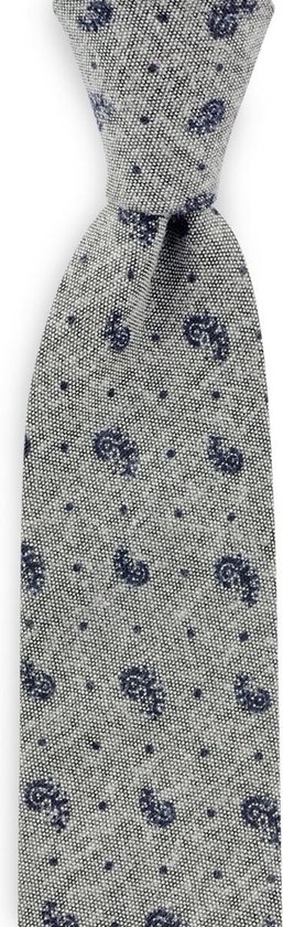 We Love Ties - Stropdassen - Stropdas Classy Grey - grijs / marineblauw