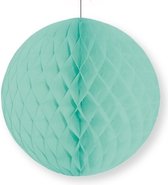 1x Papieren kerstballen mintgroen 10 cm Kerstversiering - Kerstboomversiering - Kerstballen van papier