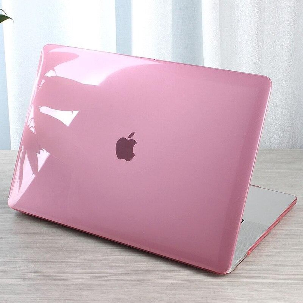 Hardcover Case Cover Geschikt Voor Apple Macbook Pro 16 Inch 2019/2020 (A2141) Hard Shell Hoes - Notebook Sleeve Skin Protector Hardshell - Hardcase Beschermhoes - Crystal Clear - Roze