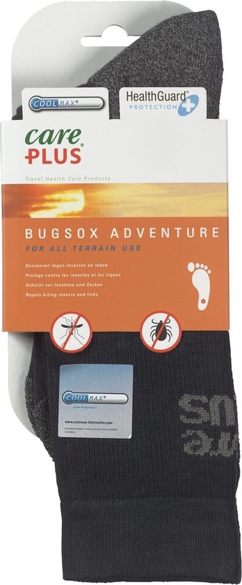 Care Plus Bugsox Adventure Navy Maat 44-47 - sokken - geïmpregneerd - anti-insect  | bol.com