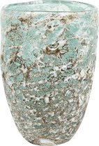 Vase Aya partner ice green glazen vaas 14 cm