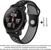 Zwart Grijs Siliconen Bandje voor 22mm Smartwatches - zie compatibele modellen van Samsung, LG, Asus, Pebble, Huawei, Cookoo, Vostok en Vector – 22 mm rubber smartwatch strap - Gea