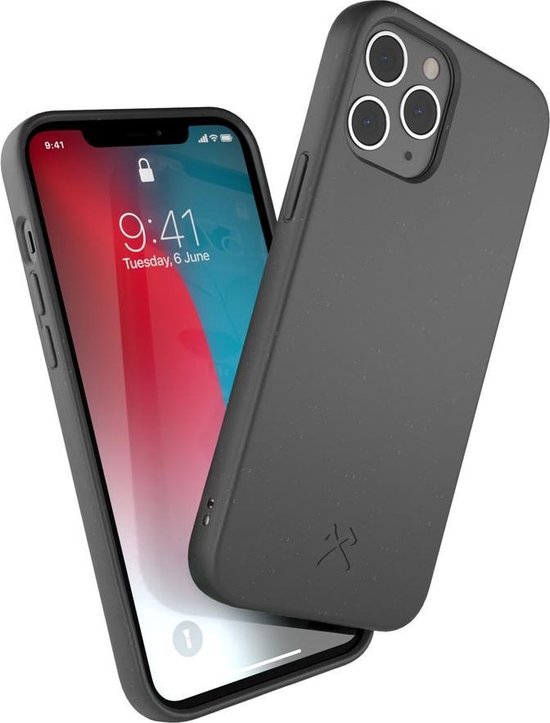 Woodcessories Bio coque de protection pour téléphones portables 17 cm (6.7") Housse Noir