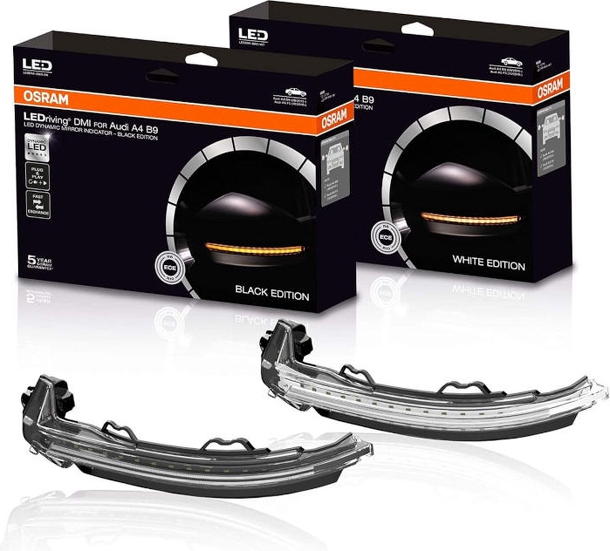 Osram LEDriving Dynamic Mirror Indicator Audi A4 B9 Black Edition