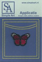 Opstrijk applicaties / Strijk Patch Set / Kleine vlinder /Formaat: 4,2 x 2,5 cm