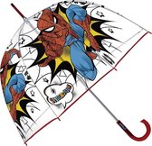 Marvel Paraplu Spider-man Junior 60 Cm Transparant/rood