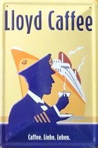 Lloyd Caffee wand- reclamebord 20x30cm