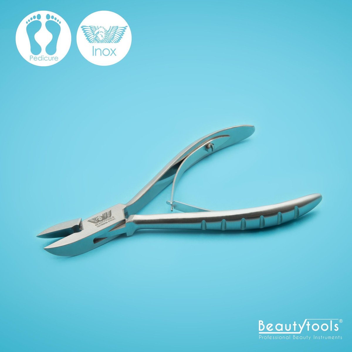 BeautyTools Nagelknipper Basic-Cut - Nageltang voor Teennagels, Handnagels en Nagelhoeken - Pedicure / Manicure tang - Recht Snijvlak 16 mm - INOX (NN-2595)
