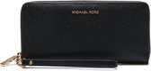 Michael Kors Jet Set Black Ritsportemonnee  - Zwart