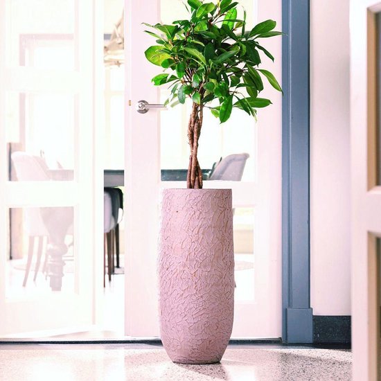 Plantenwinkel Hoge pot Evi vintage pink ronde bloempot binnen 27 cm roze |  bol.com