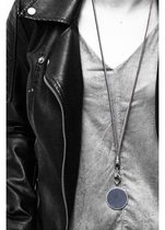 STUDIO BY BO® Ketting Djess Grijs | Plantaardig gelooid leer en RVS | Handgemaakt