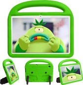 Huawei Mediapad T5 Hoes - 10.1 inch - Schokbestendige case met handvat - Sparrow Kids Cover - Groen