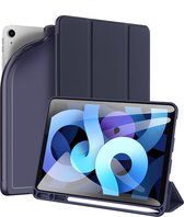 Dux Ducis - Tablethoes geschikt voor iPad Air 10.9 2020/2022 - 10.9 Inch - Osom Tri-Fold Book Case met Pencil houder - Blauw
