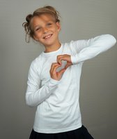 felicemode t-shirt lange mouw wit meisjes maat 128
